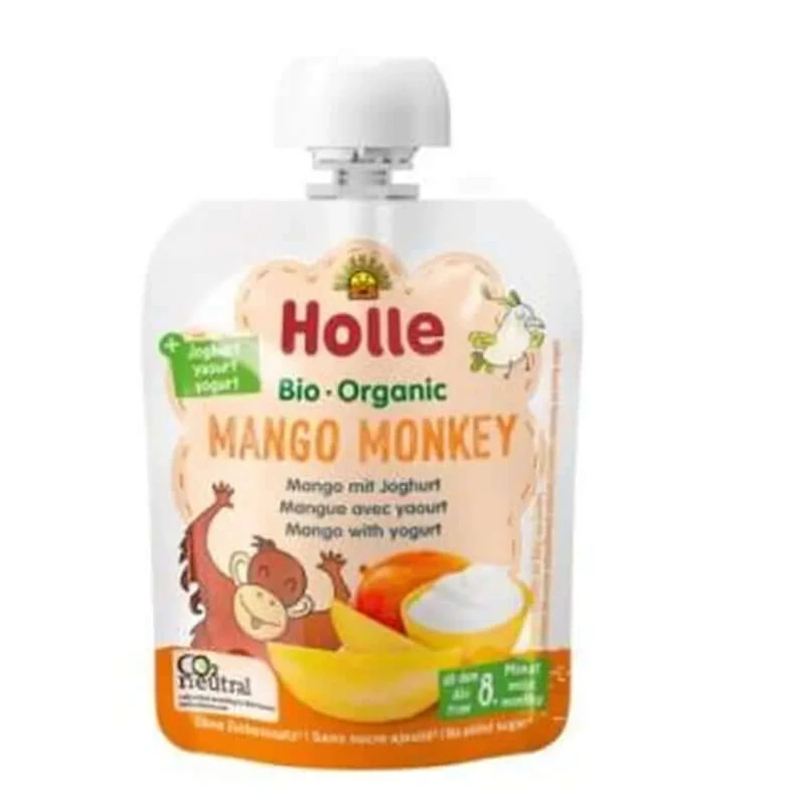 Holle Smoothie Mango Monke Mango cu iaurt 8luni 85Gr