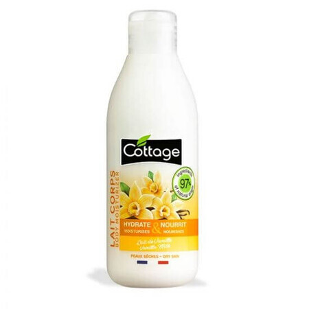 Hydraterende bodymilk met vanillesmaak, 200 ml, Cottage
