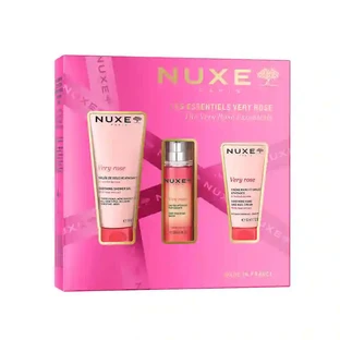 Nuxe Very Rose Gift Chest Very Rose żel oczyszczający + krem do rąk + woda perfumowana