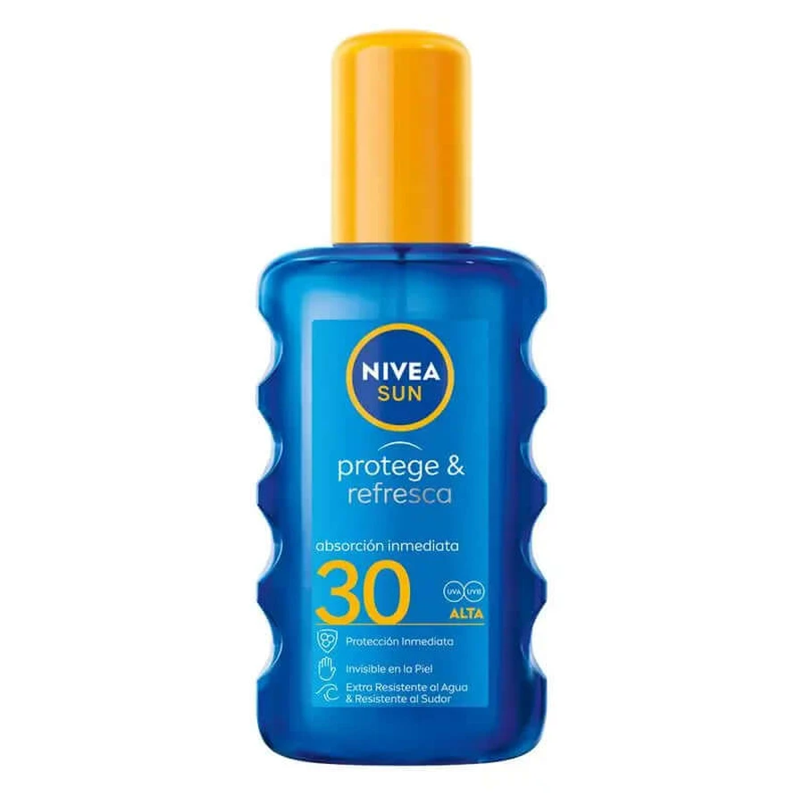 NIVEA Sun SPF30 Protect & Refresh Onzichtbare Zonnebrand Spray 200 ml