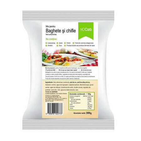 Mélange de baguettes et de petits pains sans glucides, 350 g, NoCarb