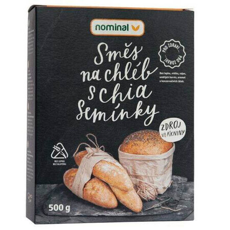 Mélange de pain sans gluten avec graines de chia, 500 g, Nominal