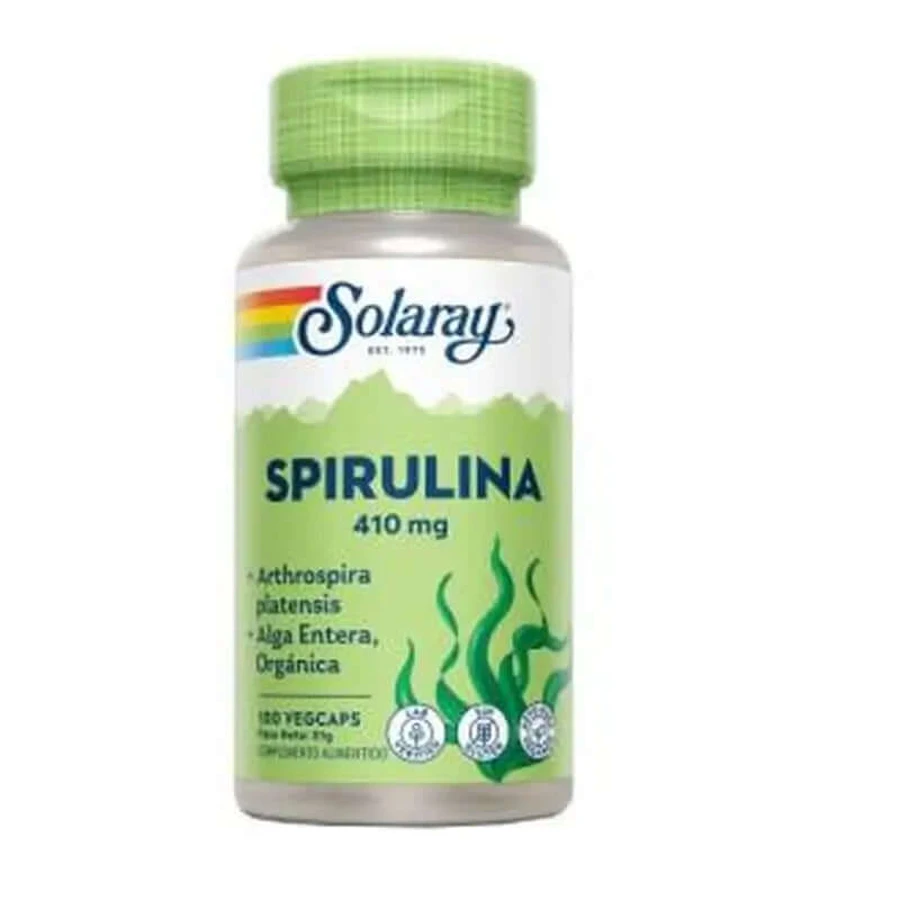 Solaray Spirulina 410Mg. 100 kapsułek: ceny i cechy