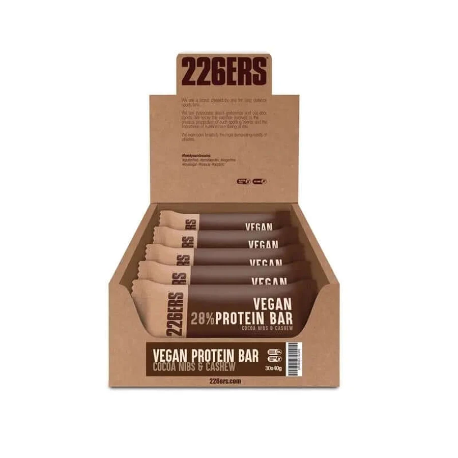 226Ers Vegan Protein Bar Vegan Protein Bar Cocoa & Cashews, 30x40 grams