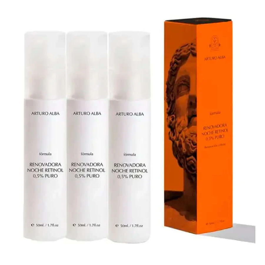 Arturo Alba Retinol Nachtvernieuwingsformule 0,5% Puur, 3 x 50 ml