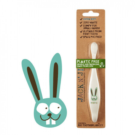 Eco tandenborstel voor baby's en kinderen Bunny, Jack N Jill