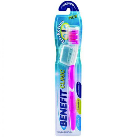 Brosse à dents, Tri-action, moyenne, Benefit