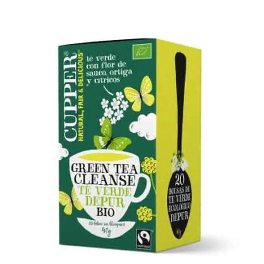 Cupper Thé Vert Depur Infusion 20Sachets. Bio