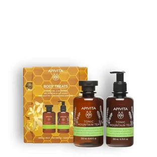 Apivita Box - Tonizujący żel z górską herbatą + mleczko do ciała 200 ml, 2 szt.