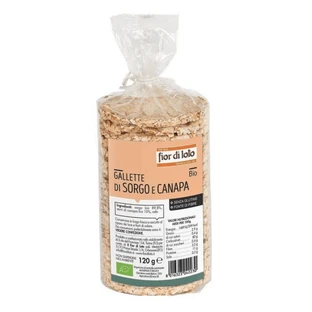 Biologische glutenvrije rondjes van sorghum en hennepzaad, 120 g, Fior di Loto
