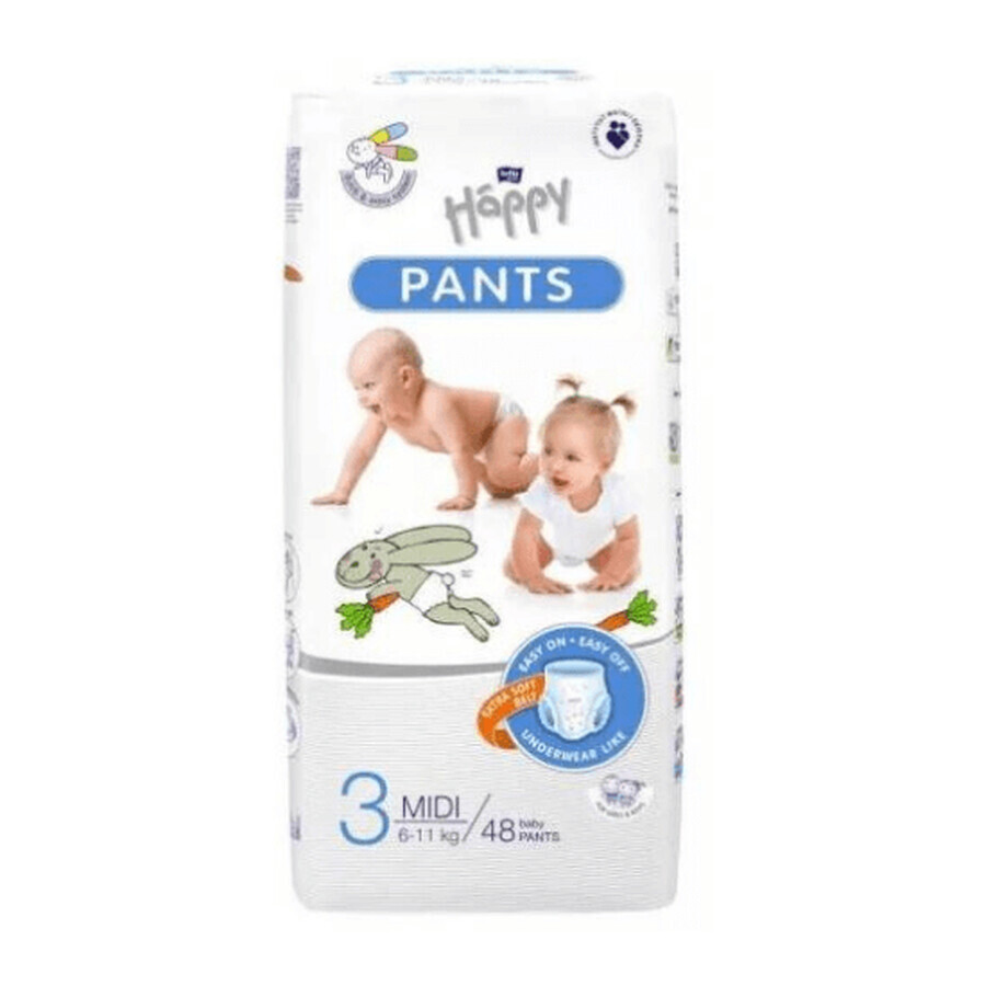 Culotte de protection No. 3, 6-11 kg, 48 pièces, Happy