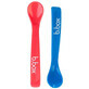 Set van 2 flexibele siliconen lepels, blauw en rood, BBOX