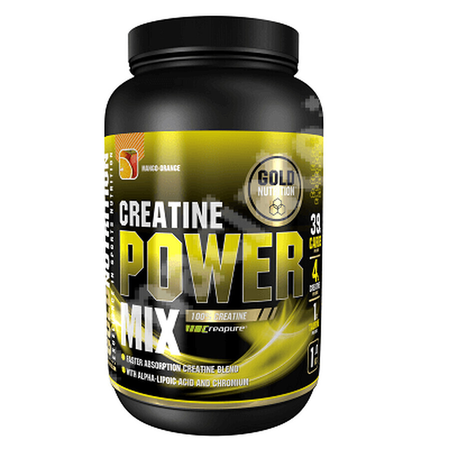 Creatine Power Mix al gusto di mango e arancia, 1 kg, Gold Nutrition