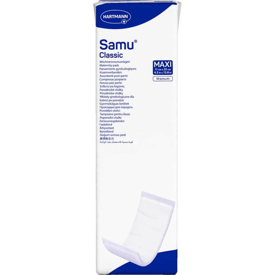 SAMU Podkłady ciążowe Classic maxi 11x35 cm 10 szt.: ceny i cechy