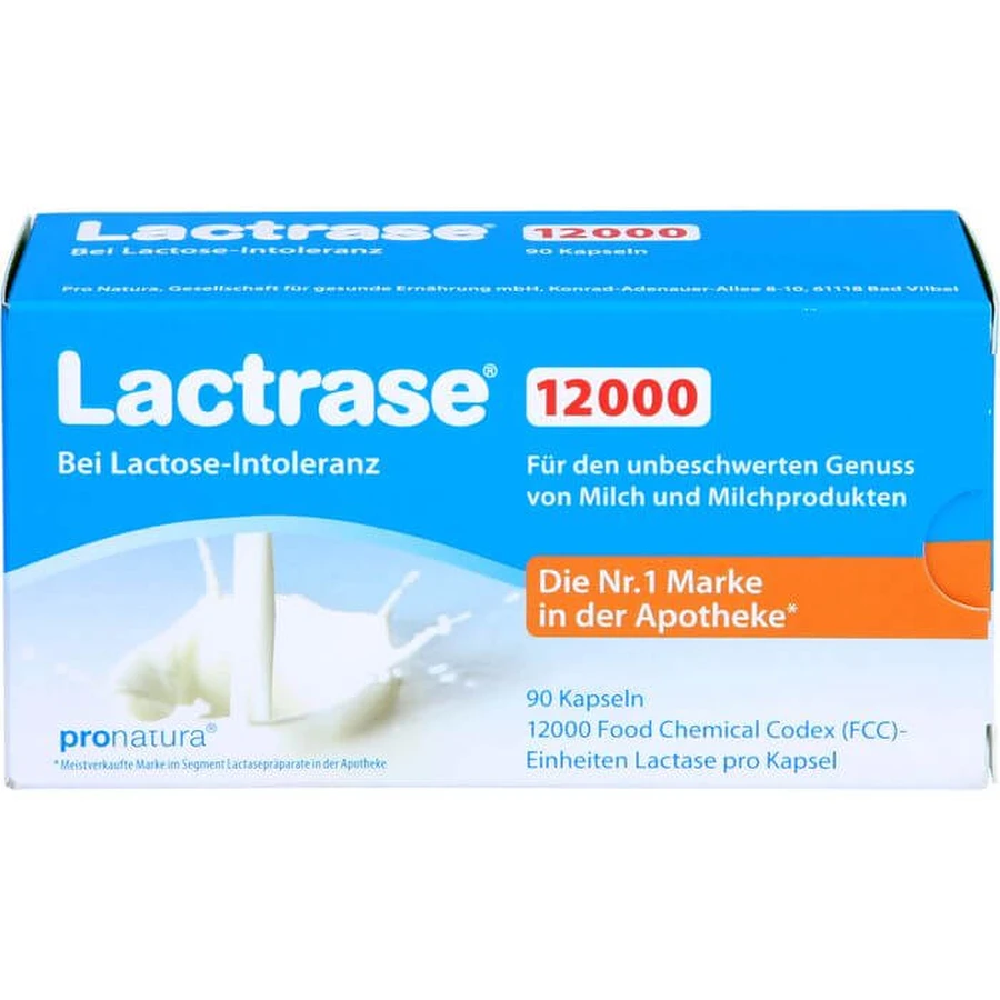 LACTRASE 12.000 Capsules FCC 90 Capsules