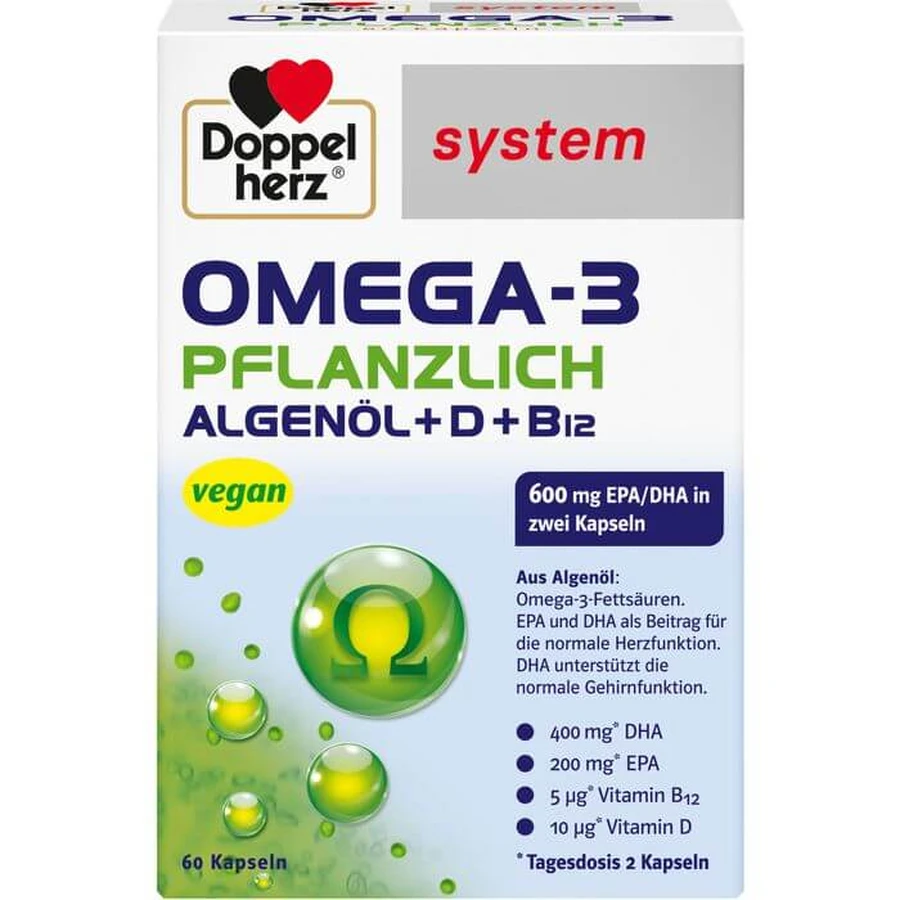 DOPPELHERZ Omega-3 herbal system capsules 60 Capsules
