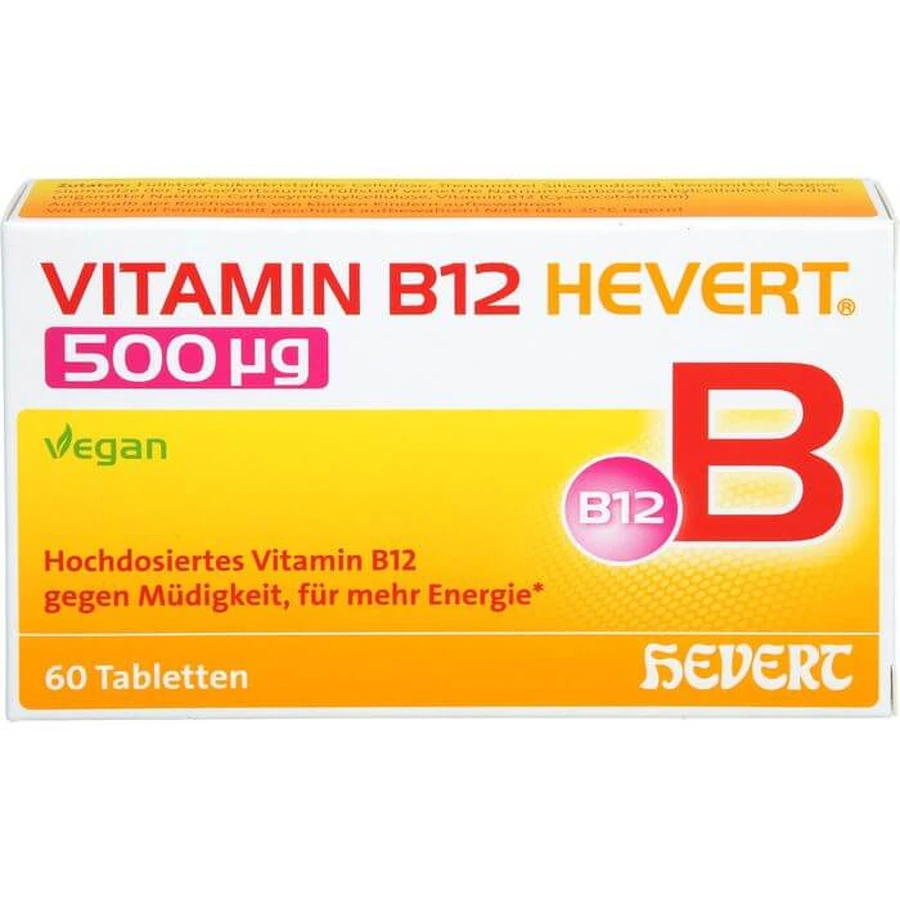 WITAMINA B12 HEVERT 500 µg tabletki 60 szt.: ceny i cechy