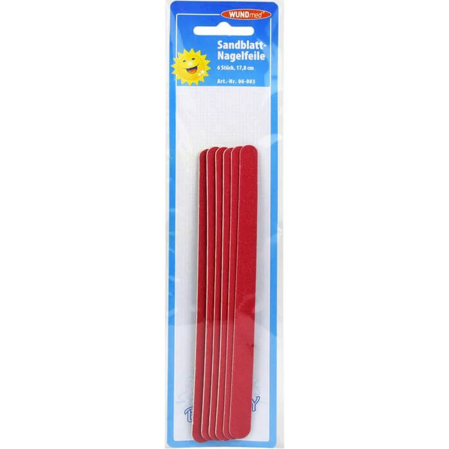 SAND SHEET NAIL FILE 17.8 cm 6 pcs.