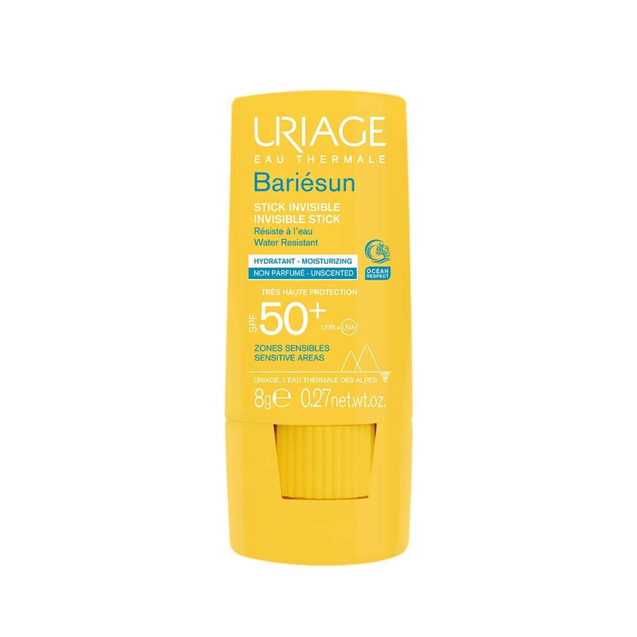 Stick invisible con protección solar SPF50 Bariesun, 8 g, Uriage