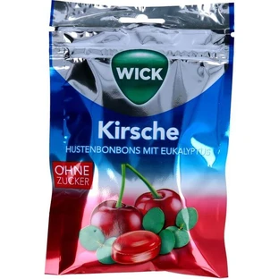 WICK Wild Cherry & Eucalyptus Candies without sugar Btl 72 g