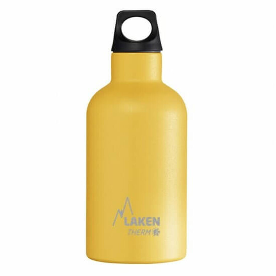 Thermos en acier inoxydable avec filetage, 350 ml, jaune, Laken