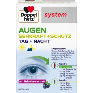 DOPPELHERZ Augen Sehkraft+Schutz system Capsules 60 kapsułek