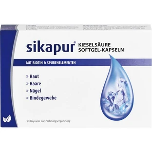 SIKAPUR Cápsulas de gelatina blanda de sílice con biotina 30 cápsulas