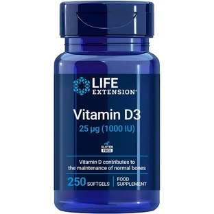 VITAMINE D3 25 µg 1000 I.U. zachte capsules 250 st.