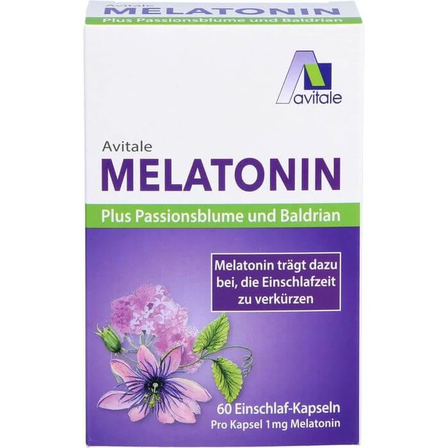 MELATONINE+PASSIOENBLOEM+BALDRIJS 60 Capsules