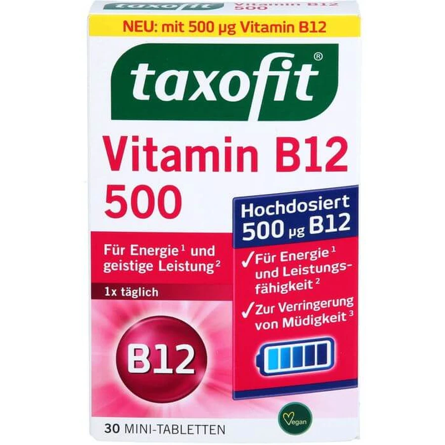 TAXOFIT Vitamina B12 500 mini comprimidos 30 uds.