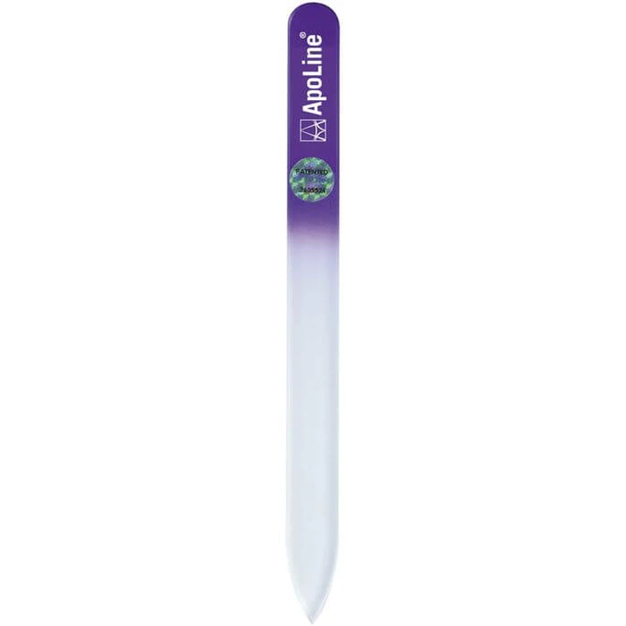 APOLINE Nagelvijl glas 9 cm paars 1 st.