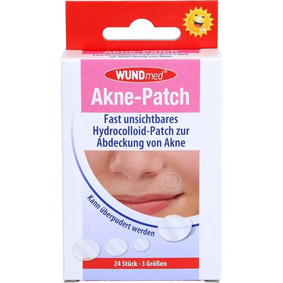AKNE PATCH Hydrocolloïd 3 maten 24 st.