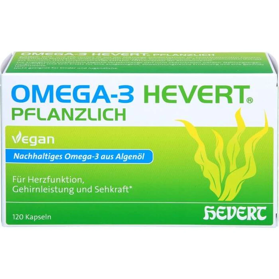 OMEGA-3 HEVERT cápsulas vegetales blandas 120 unid.