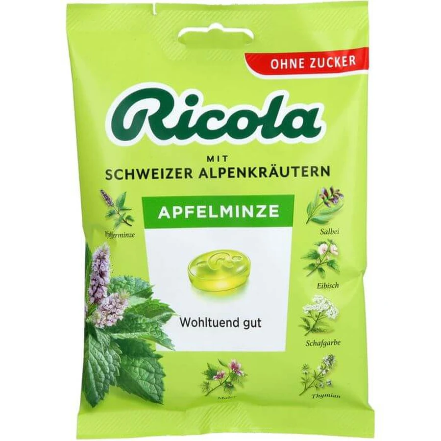 RICOLA o.Z.Beutel cukierki jabłkowo-miętowe 75 g: ceny i cechy