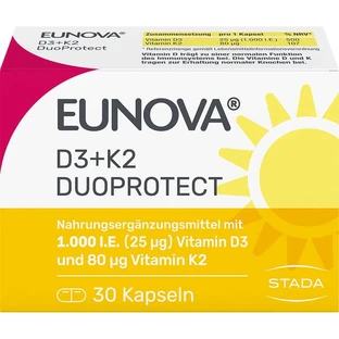 EUNOVA DuoProtect D3+K2 1000 I.U./80 µg kapsułki 30 szt.