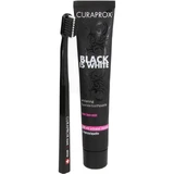 CURAPROX negro es blanco pasta de dientes de carbono y cepillo 1 ud.