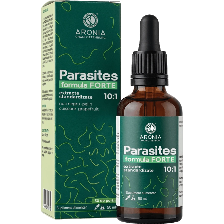 Parasites formula FORTE - formule avancée aux propriétés antiparasitaires, antibactériennes, antifongiques et antiseptiques.