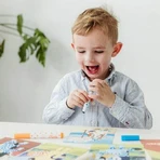 Zestaw kreatywny z okrągłymi i płaskimi markerami, Bluey, Totum: ceny i cechy