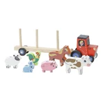Camión de transporte de animales - Juguete apilable de madera - Vilac