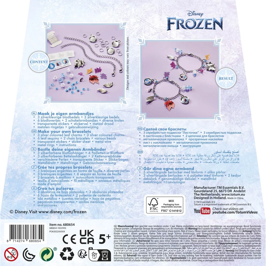 Set creativ DIY Bratari cu pandantive Disney Frozen
