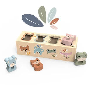 Speedy Monkey houten sorteerdoos met dierenvormen