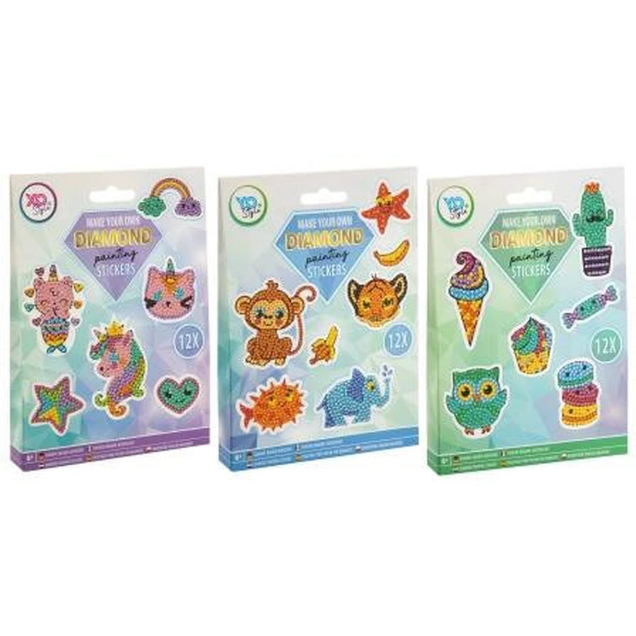 Set creativ, Creeaza propriile abtibilduri cu strasuri, Diamond paint stickers, Grafix