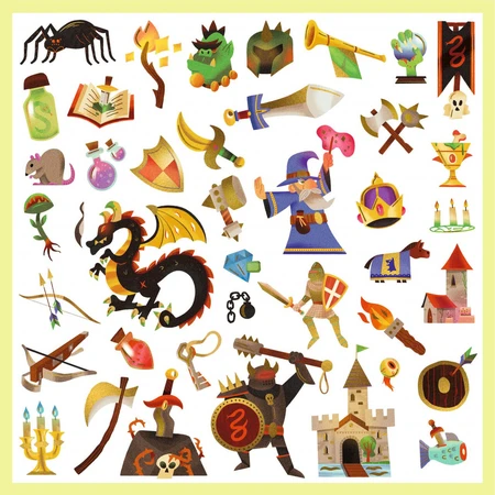Djeco Stickers Medieval fantasy