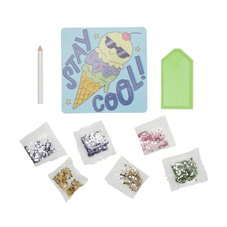 Mini DIY creative workshop with diamonds - Cool Icecream