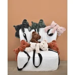 Teddy Bear - adorable crossbody bag, 30 cm, Kaki