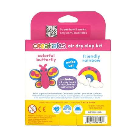 Air drying plasticine - Rainbow, Creatibles, DIY set 4 colors
