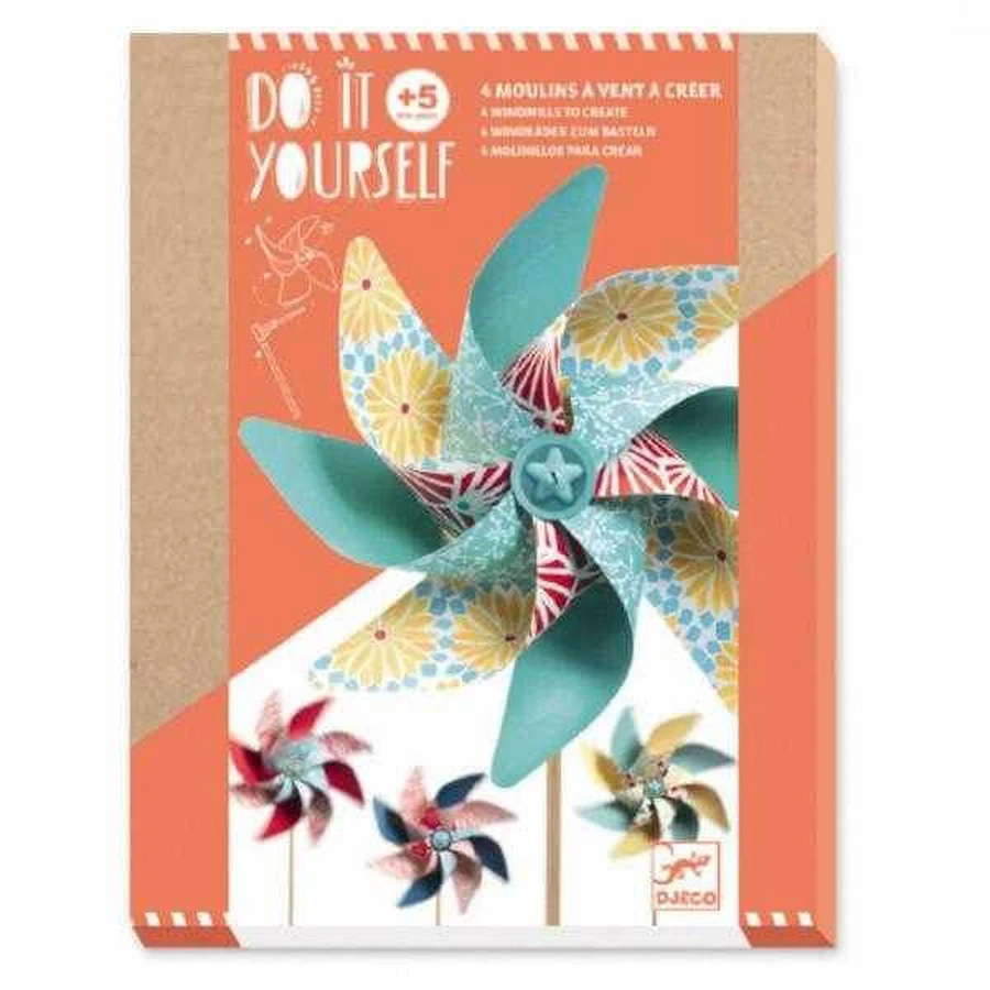 DIY Djeco-Set, Windmühlen, Blumenmodelle
