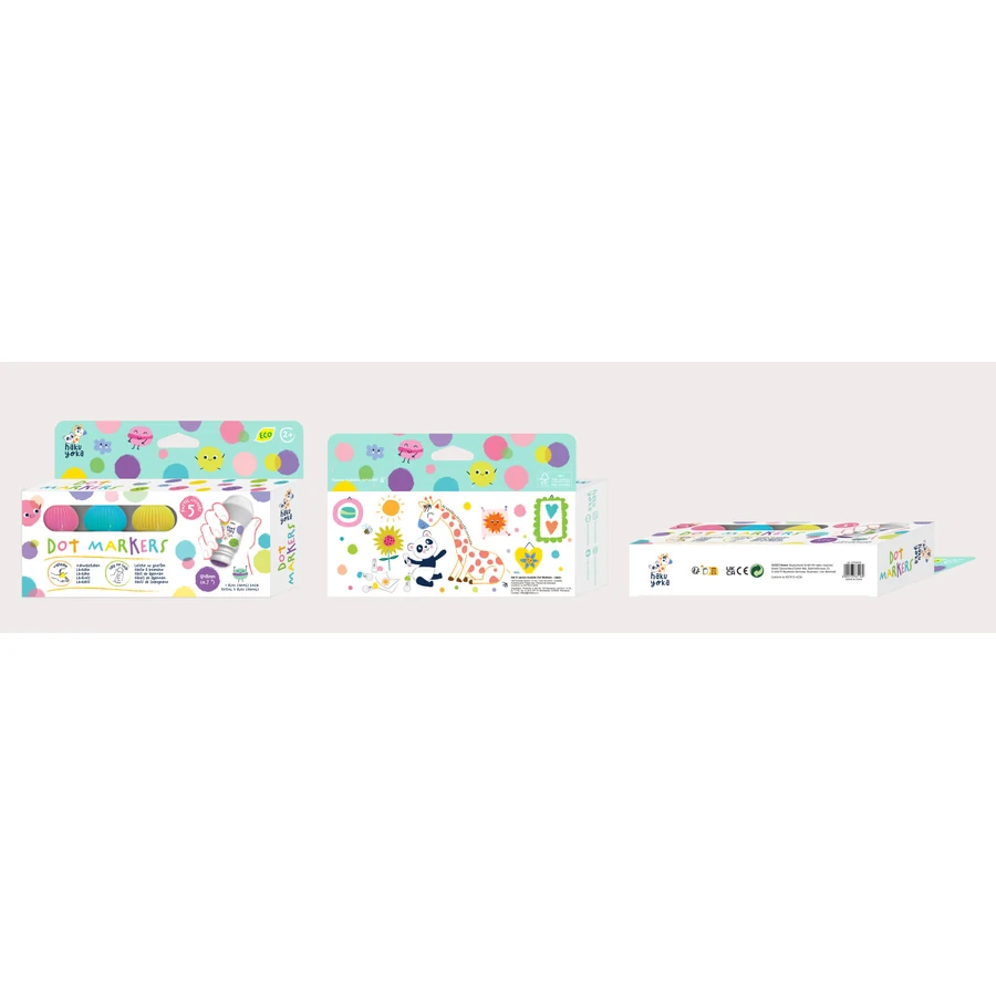 Set de 5 rotuladores lavables - colores pastel, Haku Yoka