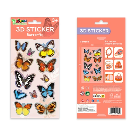 3D Stickers - Butterflies, Natural Creations collection