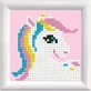 Kreatives gerahmtes Gemälde Set Pretty Uni, Diamantbild - Einhorn